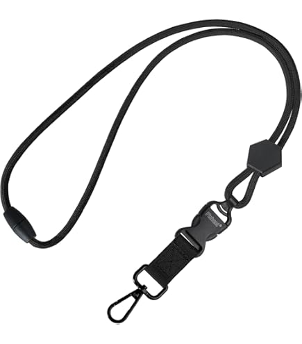 Amazon.com: EK Black Lanyard with Two Detachable Key Rings